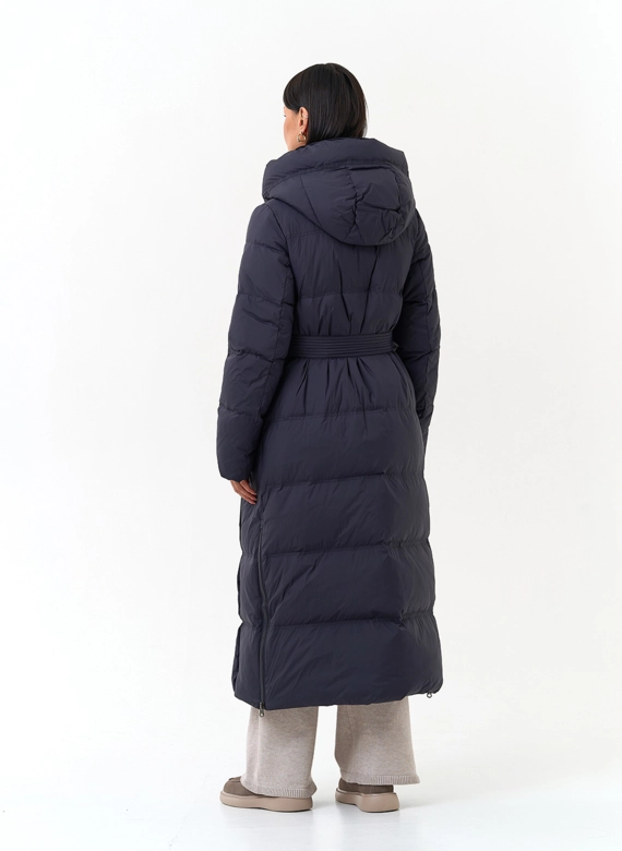 Женский пуховик с капюшоном фото