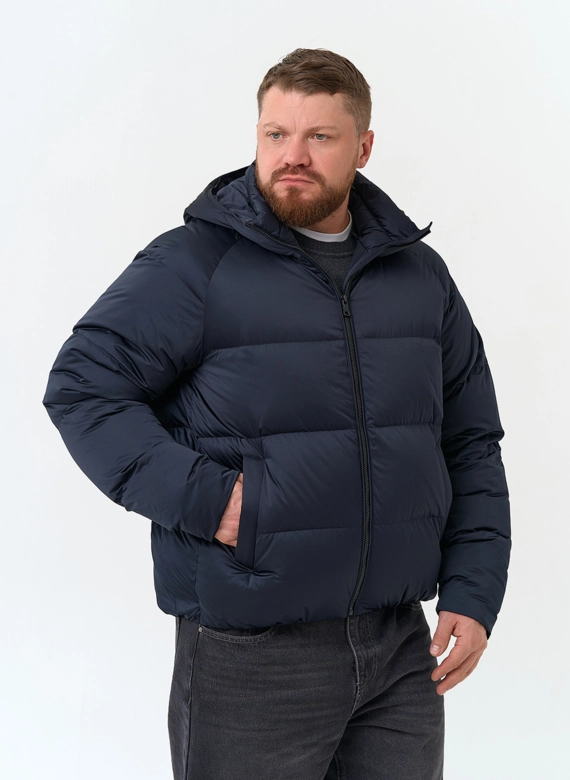 Мужской пуховик с капюшоном  фото