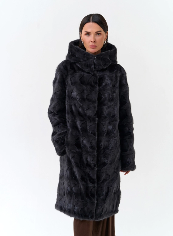 Шуба из меха норки фото