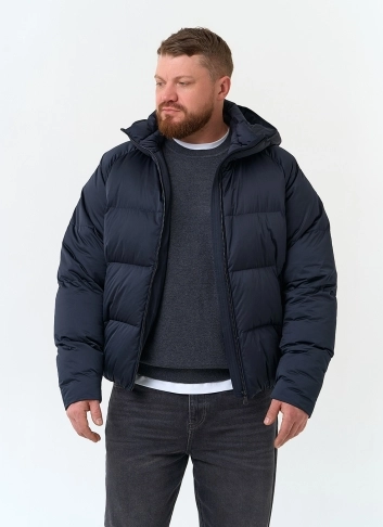 Мужской пуховик с капюшоном  фото