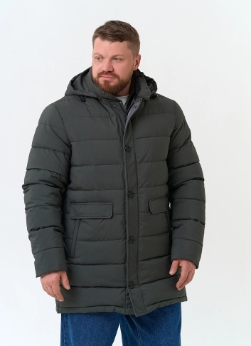 Мужской пуховик с капюшоном фото